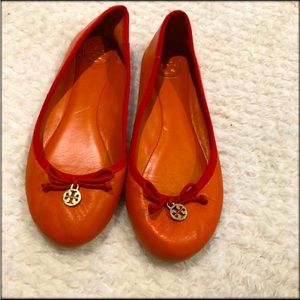 TORY BURCH Orange ballerina flats ***FINAL***